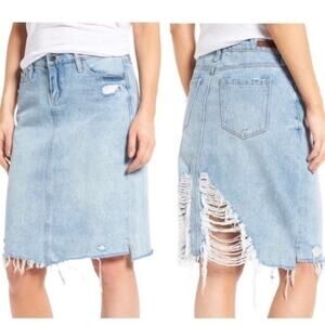Blank NYC Denim Faithful Big Reveal Skirt Size 25